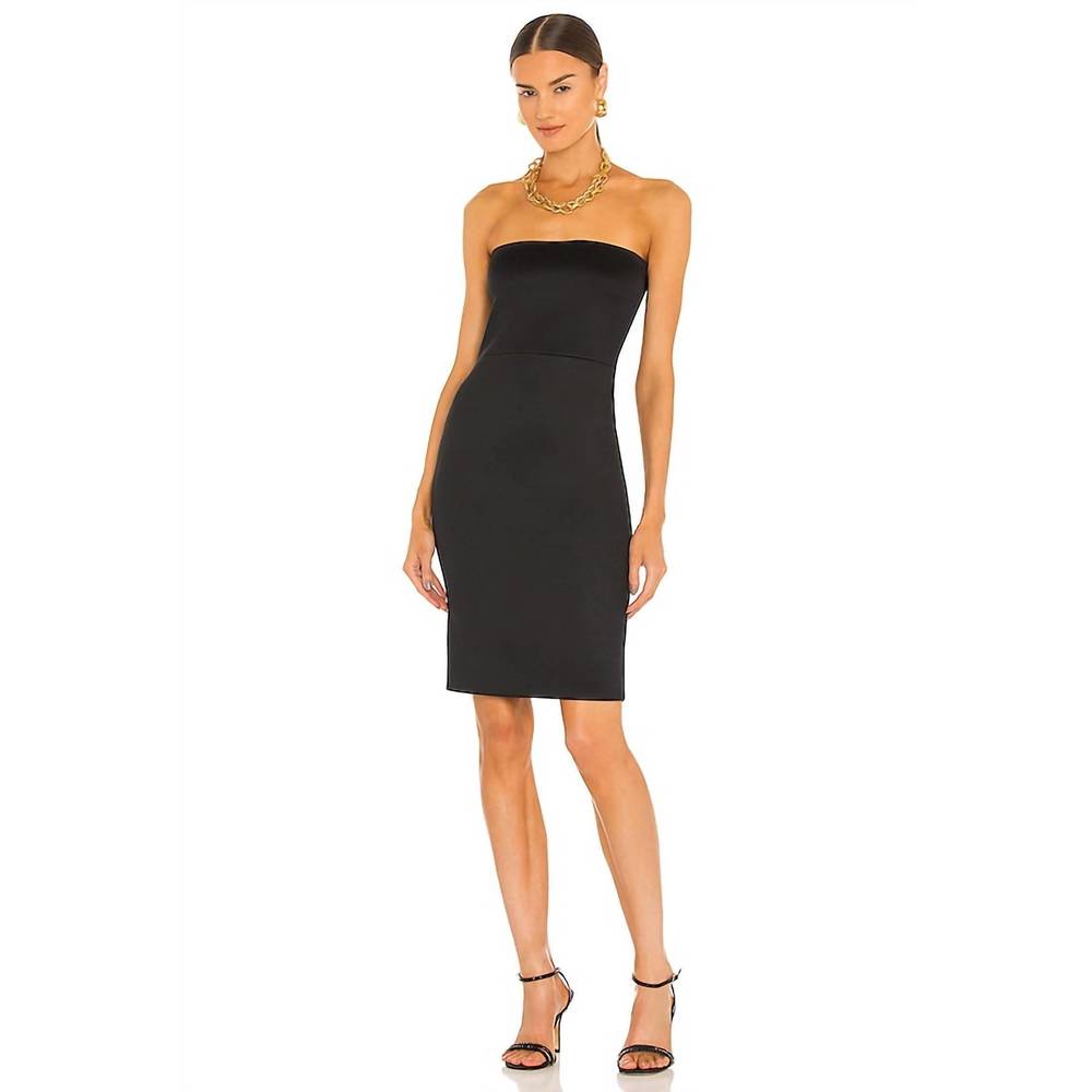 NEW SPRWMN scuba pencil tube dress in black